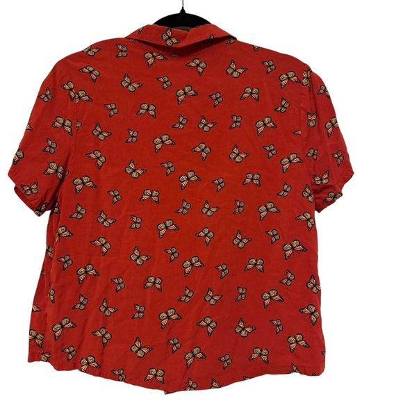 No Boundaries Women’s Button-Up Shirt – Butterfly Print – Size L (11–13) - Picture 2 of 3